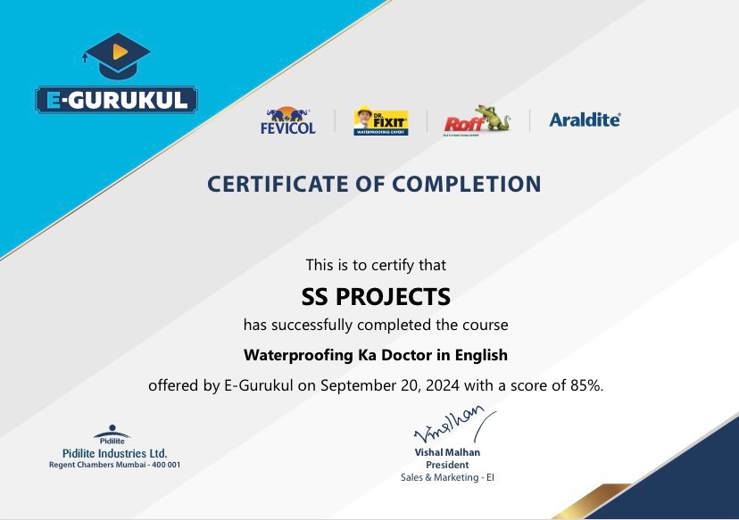 Authorised Applicator Certificate - Dr. Fixit